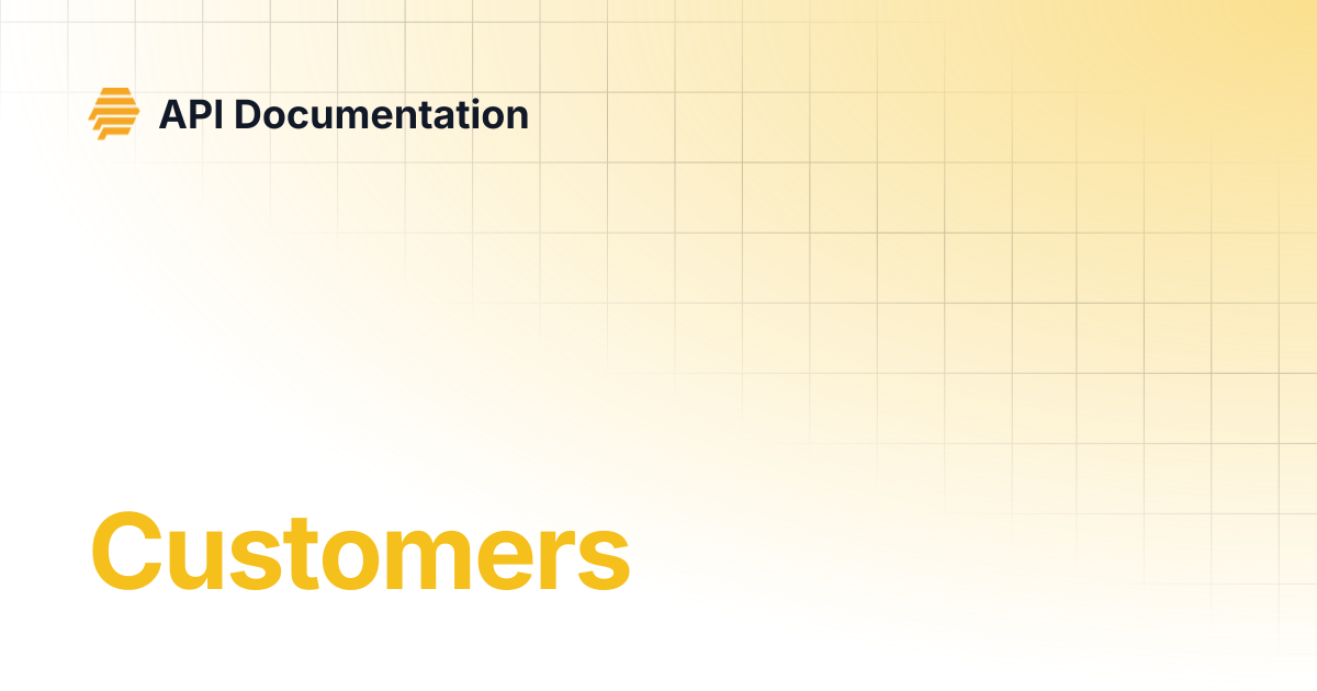 Customers | API Documentation