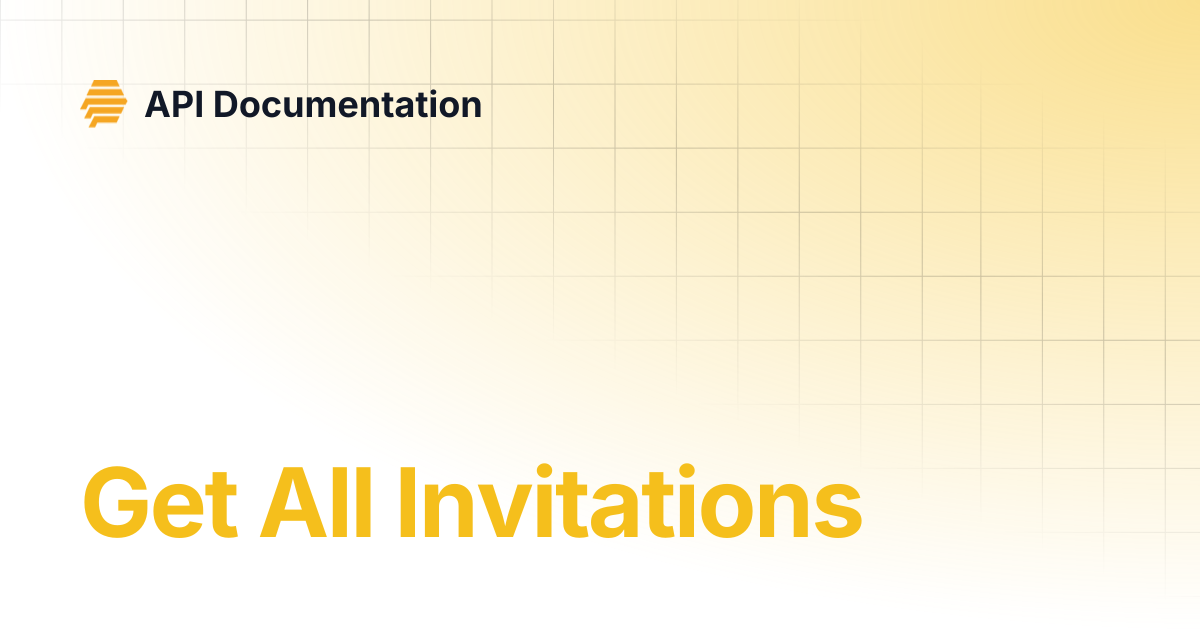 Get All Invitations | API Documentation