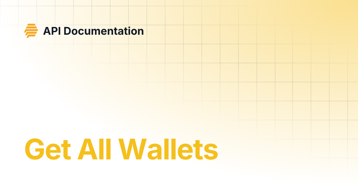 Get All Wallets | API Documentation