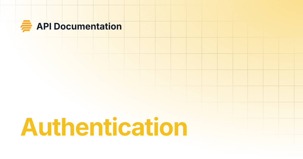 Authentication | API Documentation